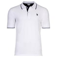 thumbnail image 1 of U.S. POLO ASSN. Polo de hombre con detalles en contraste - piqué, logotipo, algodón elástico Blanco S (Small), 1 of 3