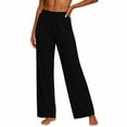 thumbnail image 5 of High Waist Straight Leg Pants for Womens Breathable Comfy Running Sports Trousers with Pockets L, 5 of 6