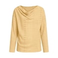 thumbnail image 6 of CUSTG Casual Blouses For Women Summer Solid Color Blouses For Dressy Cowl Neck Long Sleeve Eyelet Elegant School Work 2026 Shirts Birthday Tops, 6 of 6