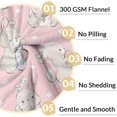 thumbnail image 4 of Bunny Blanket - Soft Fuzzy Throw Blankets for Girls - 40"x50" Crib Size Blanket for Bed & Couch - Pink Cute Throws Giftsd Sofa, 4 of 6