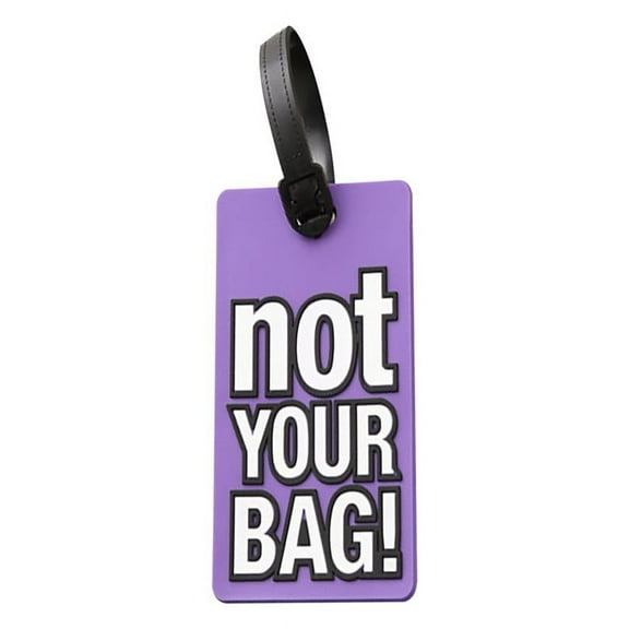 WNFJR Soft Rubber Luggage Tag - Durable and Multifunctional Bag Tag for Travel and Backpacks - Fashionable Design for Easy Identification(Purple)
