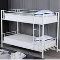 thumbnail image 1 of Cosmic Homes Canada Reston Metallic Convertible Bunk Bed (Single/Single) – White, 1 of 2