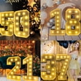 thumbnail image 6 of ZFUNBO 4FT Light Up Marquee Numbers, Warm LED Large Lighted Marquee Number 0 for 10th 20th 30th Birthday Decoration, Giant Mosaic Light up Number Balloons Anniversary Party Wedding Decoration, 6 of 9