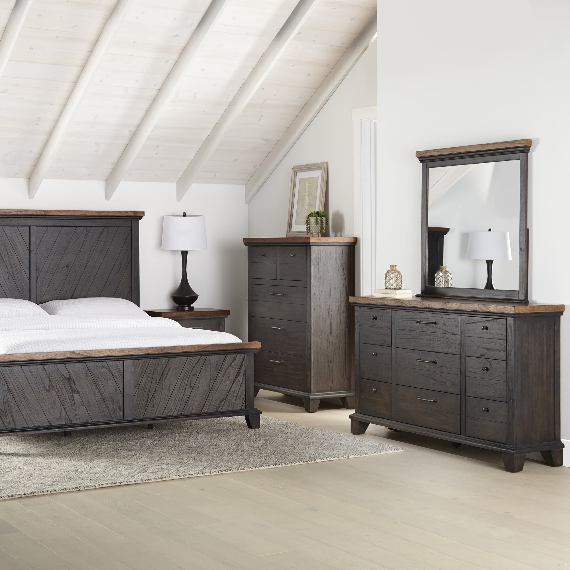 Steve Silver Bear Creek Acacia Wood 6-Drawers Bedroom Dresser, Brown