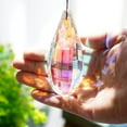 thumbnail image 6 of Pack 2,120mm Colorful Prisms Crystal Suncatchers for Window Hanging Rainbow Maker Crystal Prisms Sun Catchers Indoor Home Garden Decoration, 6 of 15