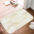thumbnail image 5 of 1pc Wavy Gold Lines on White Absorbent Non-Slip Bathroom Thickened Flannel Rug Decor,Soft,Quick Drying,Suitable For Indoor/outdoor Use,Bathrooms,Bedrooms,Kitchens,Terrace,Laundry Rooms,16"x24", 5 of 9