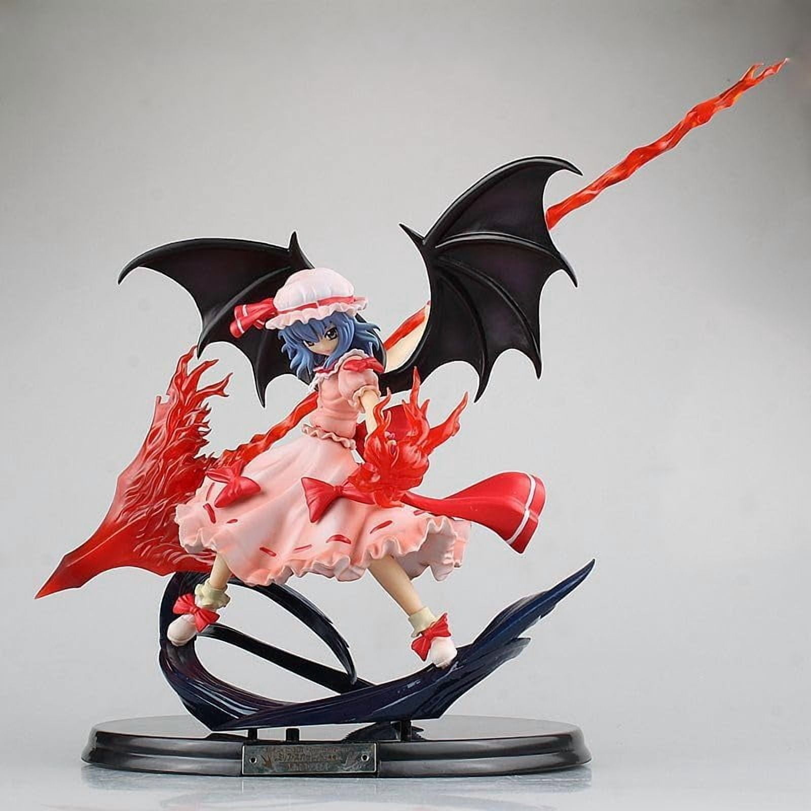 Remilia Figure, Standing Magic Gun Remilia Scarlet Anime Figures 22cm/8.7inch Handmade PVC Game Character Model Statue Collectible Craft Gift