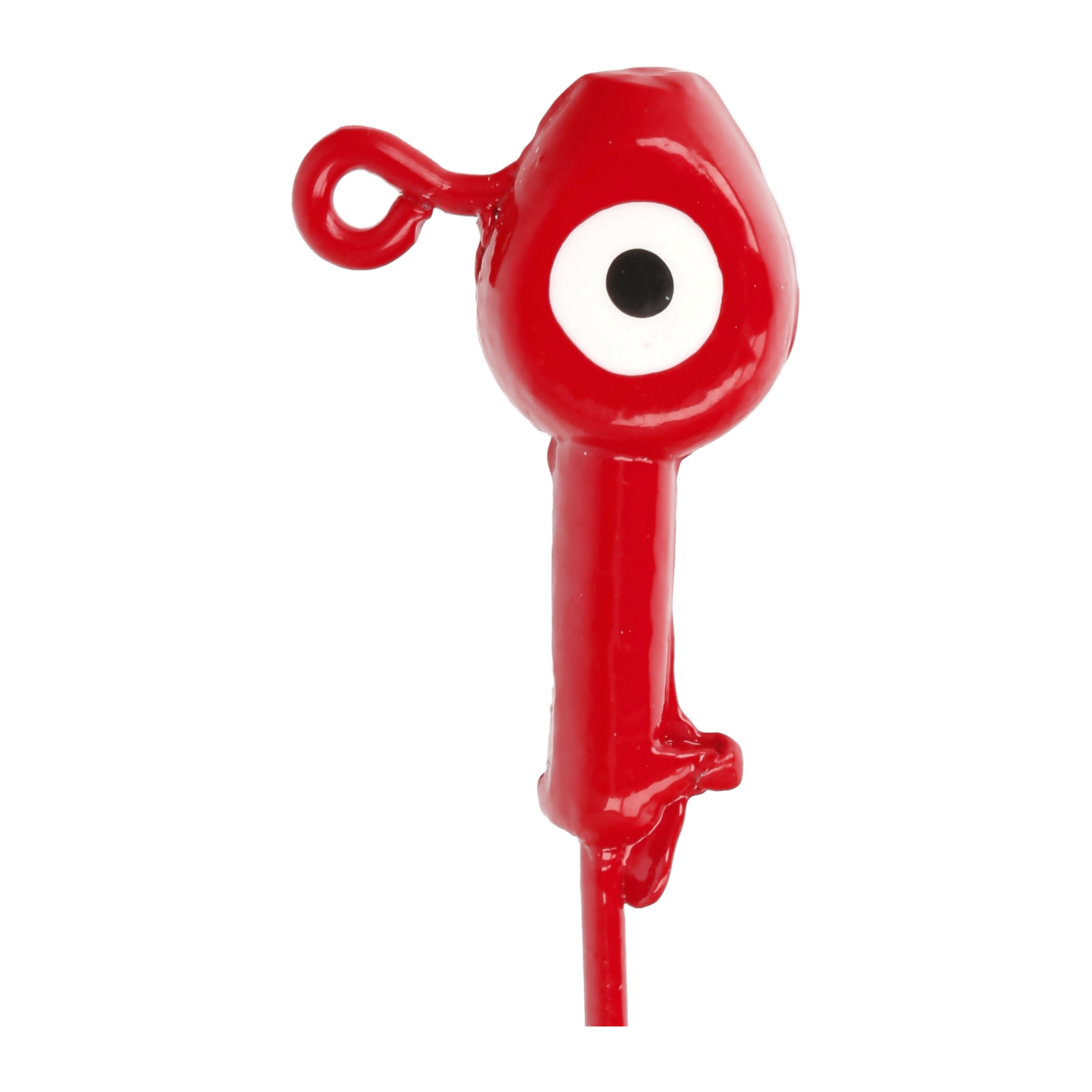 (2 pack) Eagle Claw Saltwater Fish Head Fishing Jig, Red with White Eye, 1/8 oz.