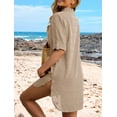 thumbnail image 3 of Anygrew Women's Swimsuit Coverups Bikini Coverup Beachwear Women Beach Dress Flower Motif, 3 of 7