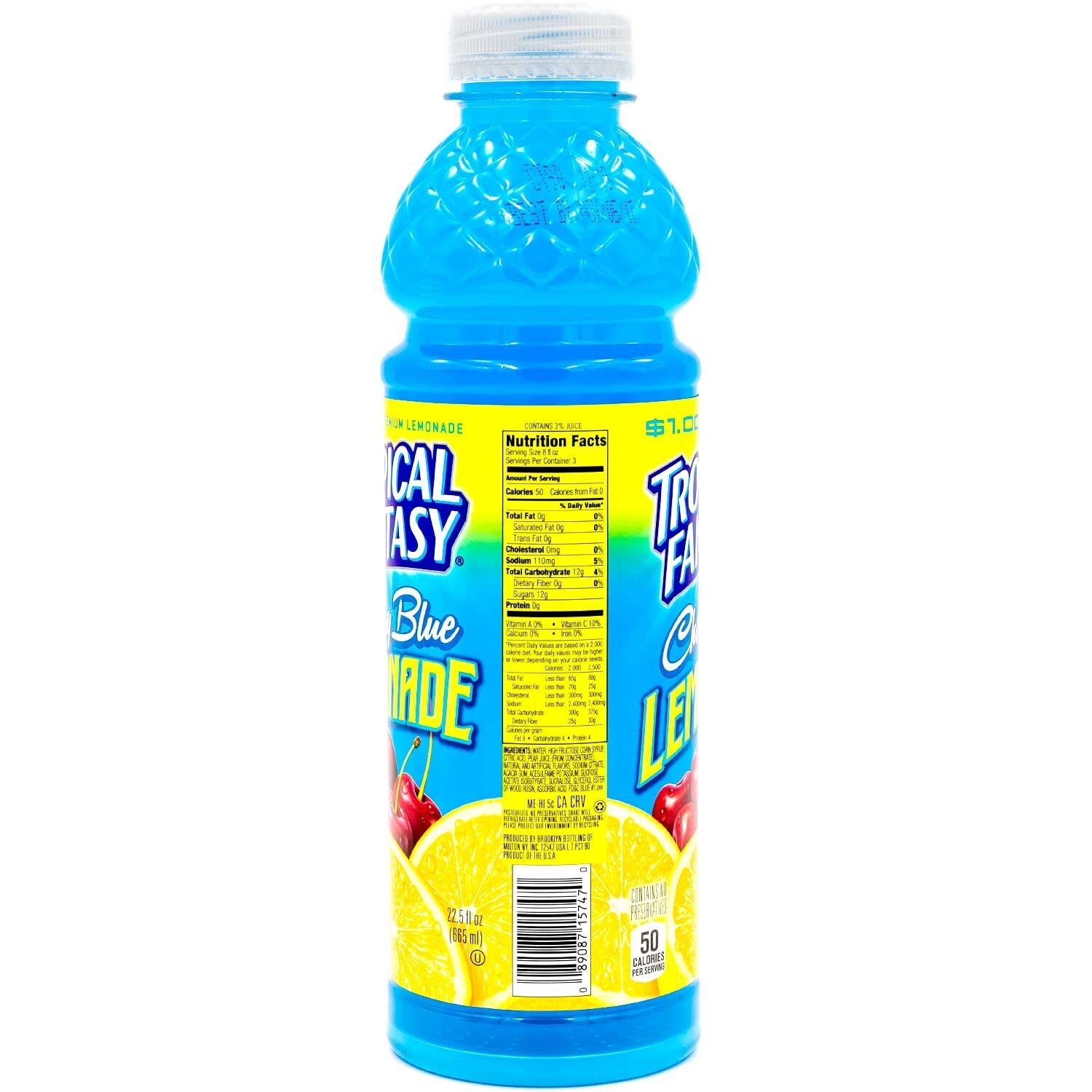 Tropical Fantasy Premium Lemonade, Cherry Blue, 22.5 Fl Oz - image 2 of 2
