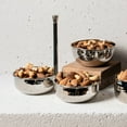 thumbnail image 6 of Handcrafted Copper Double Bowl Stand, Color Chrome, 6 of 8