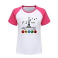 thumbnail image 4 of Toddler Girl Tops 5t Round Neck Short-Sleeve T-Shirt Comfortable Cartoon Print Summer Tops Kids Summer Clothing 6-7 Years（Hot pink）, 4 of 4