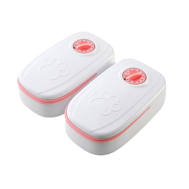Automatic 2 Meals Cat Feeder Pet Feeder with Timer Timed and Portion Control for Dry or Semi-Moist Food Food Dispenser for Cat and Dog 48-Hour Timed