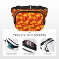 thumbnail image 5 of Fuzoiu Vintage maple leaves autumn Print Unisex Square Double Layer Waist Bag,Crossbody Fanny Pack Travel Workout Accessory, 5 of 9