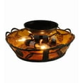 thumbnail image 4 of Meyda Tiffany 142266 Whispering Pines 3 Light 11" Wide Semi-Flush Ceiling Fixture - Bronze, 4 of 7