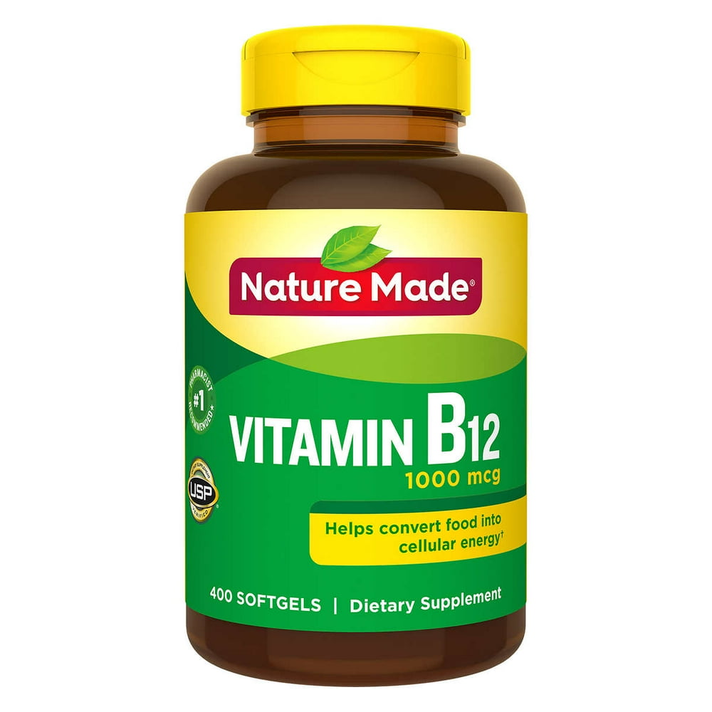 Nature Made Vitamin B12 1000 mcg., 400 Softgels - Walmart.com - Walmart.com
