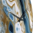 thumbnail image 3 of Designart "Marble Dreams Blue And White Vision" Abstract Oversized Wall Clock, 3 of 6