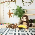 thumbnail image 5 of MaoGoLan 25.6" Monkey Mommy Stuffed Animal with 3 Baby Monkeys & 1 Banana Plush Toy, 5 of 8