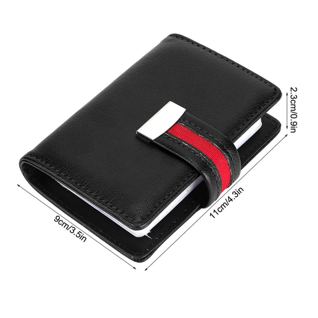 Mini Slim 26 Tarjetas de crédito Titular PU Cuero RFID Bloqueo Bolsillo Delantero Caja de Banco Monedero Tarjeta de Visita Clip Organizador de Caja para Unisex(Negro) Unbranded 3116190041813