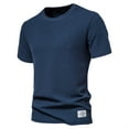 thumbnail image 3 of Nmnitkp Mens Shirts Short Sleeve Waffle Stretch T Shirts Summer Casual Stylish Tops & High-Quality Fabric Mens T-shirts Breathable and Comfortable Shirts for Men, 3 of 8