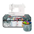 thumbnail image 2 of SEANATIVE Christmas Snowman Sewing Machine Mat for Table Christmas Muffling Mat Sewing Accessories Organizer for Sewing Machine Table Protector with Cylinder, 2 of 6