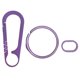 thumbnail image 3 of Llavero de aleación de titanio con cierre rápido y hebilla para colgar en mochila, color morado, 3 of 14
