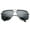 Black-Black / Smoke, variant on sunglassLA Unisex Retro Brow Accent Thin Metal Frame Square Aviator Sunglasses 61mm (Black-Black / Smoke) - 61mm