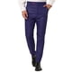 thumbnail image 1 of Pantalones de vestir a rayas para hombre, ajustados, con parte delantera plana, para baile de graduación Azul marino 34 Unique Bargains Pantalones, 1 of 6