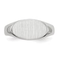 thumbnail image 4 of 14k White Gold 13.5x7.5mm Closed Back Signet Ring RS574, 4 of 5