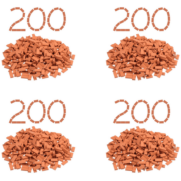 800 Pieces Mini Bricks for Landscaping Miniature Bricks Brick Wall Small Bricks for Parts,1/35 Scale