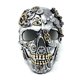thumbnail image 3 of Máscara de disfraz steampunk con calavera plateada para adultos, tamaño universal, 3 of 6
