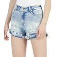 thumbnail image 2 of INC International Concepts Womens High Rise Frayed Shorts Light Indigo 0, 2 of 3