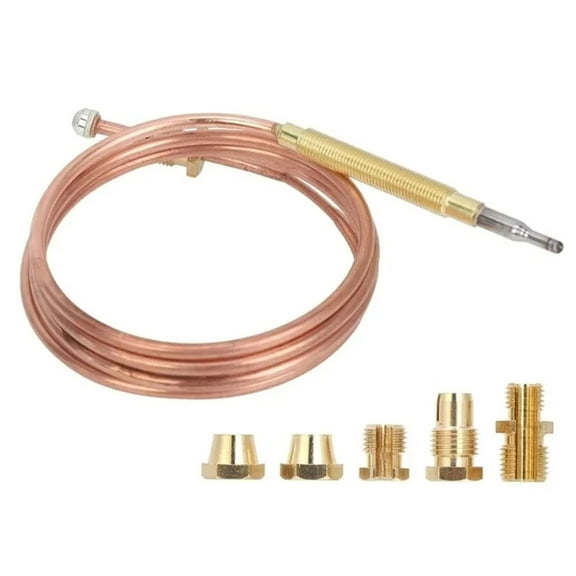 NATEFEMIN Universal Gas Thermocouple for Fireplace Fire Pit M6 Head 11 32 Nut 600mm Length Temperature Sensing Kit
