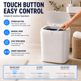 thumbnail image 3 of WLRETMCI 2 Pack 3.4 Gal Automatic Bathroom Trash Can with Lid, Rechargeable Touchless Motion Sensor Garbage Can for Bathroom, Bedroom, Office, White, 3 of 8