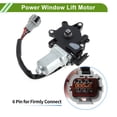 thumbnail image 4 of Front Left Driver Side Power Window Regulator Lift Motor for Nissan Maxima Pathfinder No.742507/807312Y000 6 Pin Car Window Glass Lift Motor, 4 of 8