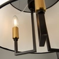 thumbnail image 5 of Artcraft Lighting Coco 3 Light SemiFlush Mount Black and Gold, 5 of 10