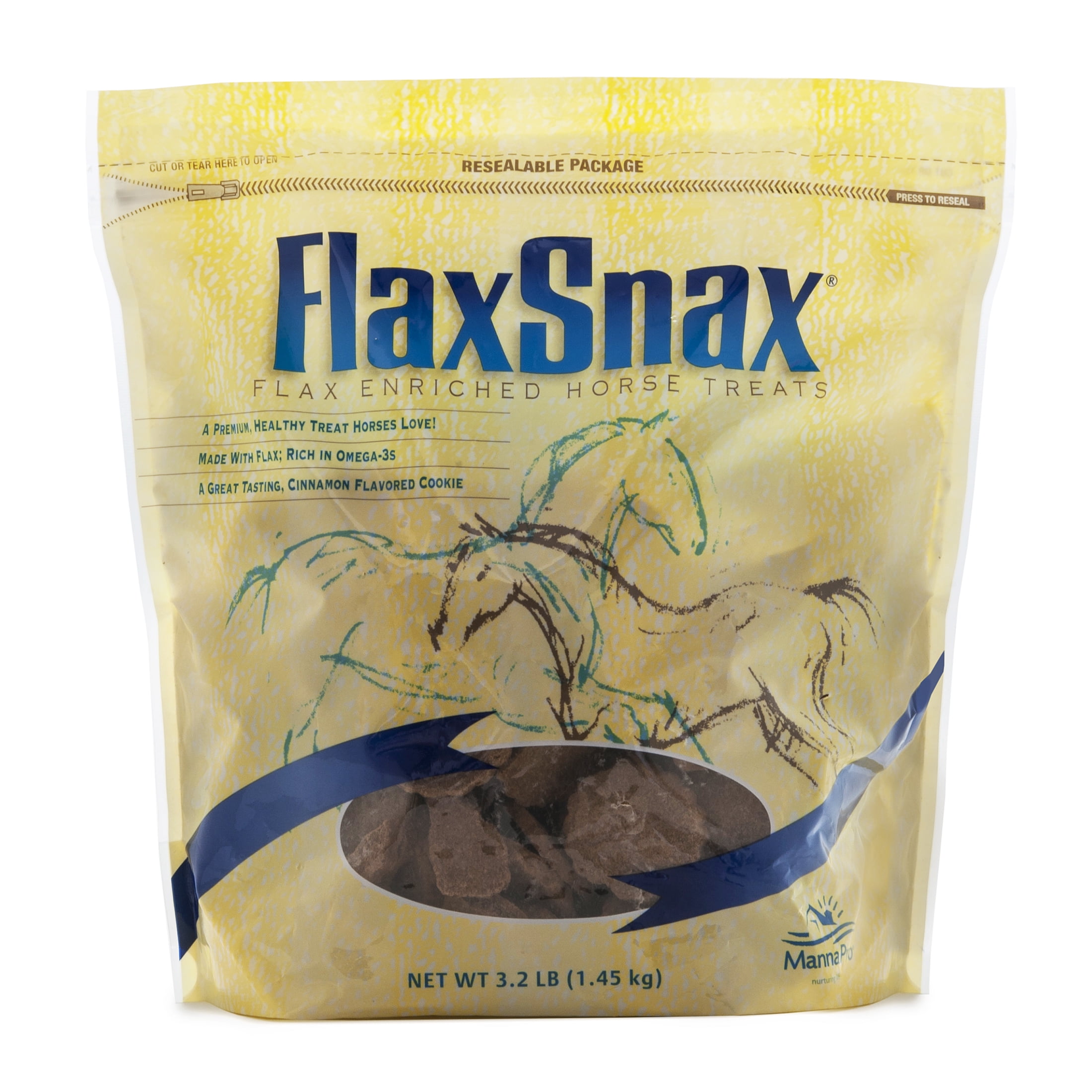 Manna Pro Flax Snax Flax Enriched Horse Treats, 3.2 lbs.