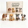 thumbnail image 2 of Tarmeek 3D Beaded Pet Kit DIY Dog Kit with 4 Adorable Designs, Complete Supplies for Beginners, Resin Beads Beaded Figure for Stress Relief Desk Decor, 2 of 8