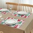 thumbnail image 3 of Christmas Stocking Pattern Summer Placemats Table Placemats Set Of 4-Linen Kitchen Washable Placemats Table Mats 11.8"x17.7" Non-Slip Heat Resistant, 3 of 6
