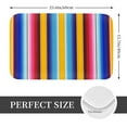 thumbnail image 2 of Honeii Yellow Blue Mexican Blanket Stripes Pattern Door Mat, Welcome Door Mats Outdoor Indoor, Stain and Fade Resistant, Non-Slip Entry Matfor Bedroom, Bathroom, Kitchen, 2 of 7