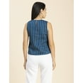 thumbnail image 4 of Moomaya Womens Printed Side-Buttoned Top, Sleeveless Round Neck Casual Top, 4 of 8