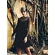 thumbnail image 2 of Vestido corto de una línea de fiesta de patinadora transparente de malla con lunares de corazón para mujer Negro XL, 2 of 6