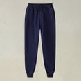 thumbnail image 2 of Mens Cargo Joggers Pants Casual Twill Chino Cotton Elastic Drawstring Outdoor Hiking SweatPants Mens Athletic Gym Cargo Pants ,XXXL-Navy, 2 of 5