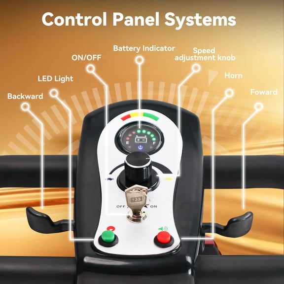Edcsi Foldable Travel Motorized Scooter & Powered Electric Wheelchair - 4 Wheel Lightweight Mobility Scooter with Seat for Adults/Seniors