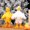 White, variant on KGJQ Resin Muscular Duck Figurine, Strong Fitness Duck Statue, White Yellow Duck Shape Ornament for Table Decor