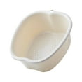 thumbnail image 1 of STARTIST Foot Bath Foot Wash Basin Sturdy Durable Foot Bath Bucket with Hanging Hole Foot Beige, 1 of 9
