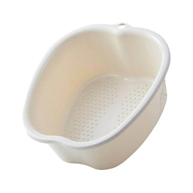 Milaget Bassin de Bain de Pieds Robuste et Durable avec Trou de Suspension Beige