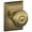 Gold, variant on Schlage Lock Company F40GEO621ADD Addison Collection Georgian Privacy Knob, Distressed Nickel