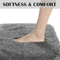 thumbnail image 4 of Bathroom Rug Non Slip Bath Mat for Bathroom (16 x 24, Dark Grey) Water Absorbent Soft Microfiber Shaggy Bathroom Mat Machine Washable Bath Rug for Bathroom Thick Plush Rugs for Shower, 4 of 6