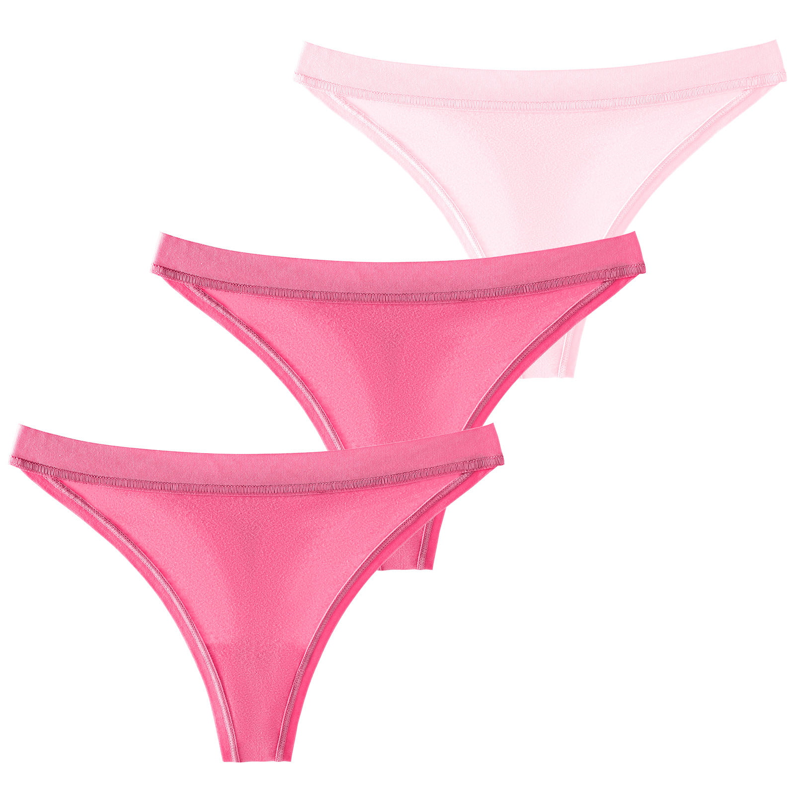Underwear Women Under Patchwork Color Panties Bikini Solid Briefs Knickers  Valentines Gift 3 Pieces 